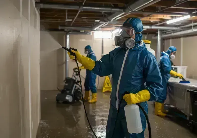 Basement Sanitization and Antimicrobial Treatment process in Homer, IL